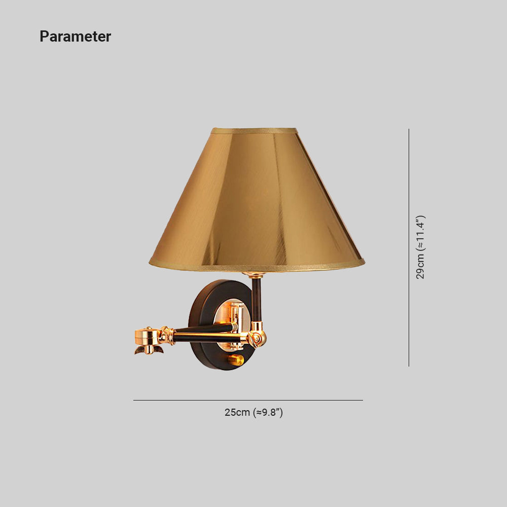 Arisha Moderni LED Cone Forma Applique Regolabile Oro Soggiorno/Camera da Letto