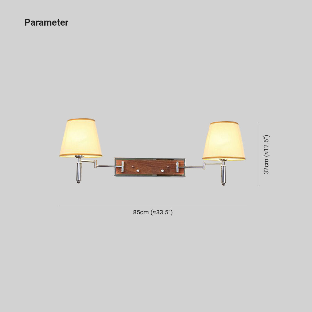 Arisha Moderni LED Applique Doppia Testa Della Lampada Regolabile Tessuto Bianco Soggiorno/Camera da Letto