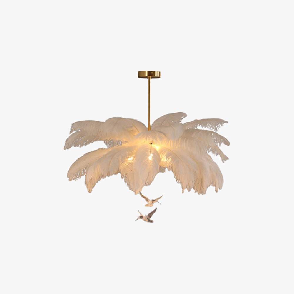 O'Moore Contemporaneo Elegante Piuma Struzzo Lampadari Soggiorno