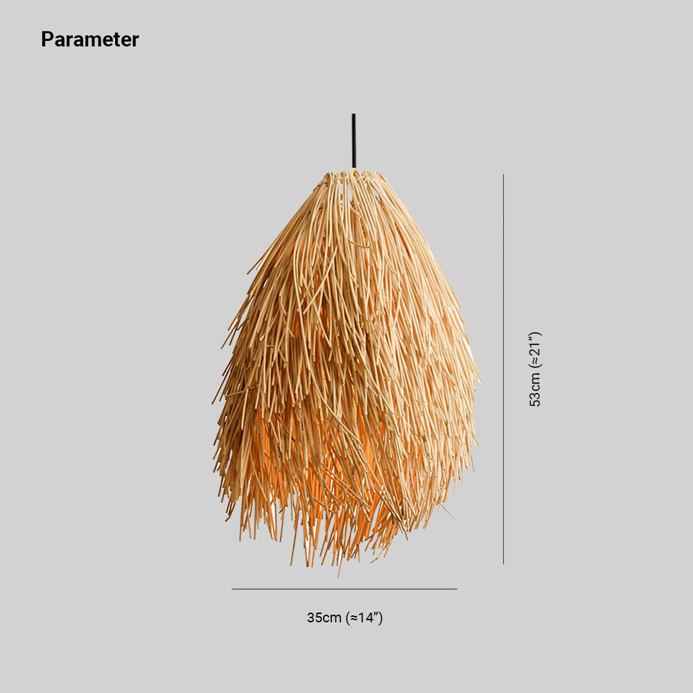 Ritta Designer Fatti a Mano Rattan Tessuti Lampada a Sospensione