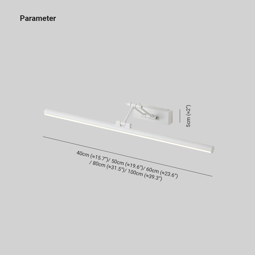 Arisha Minimalista LED Applique Specchio Bagno Metallo Bianco