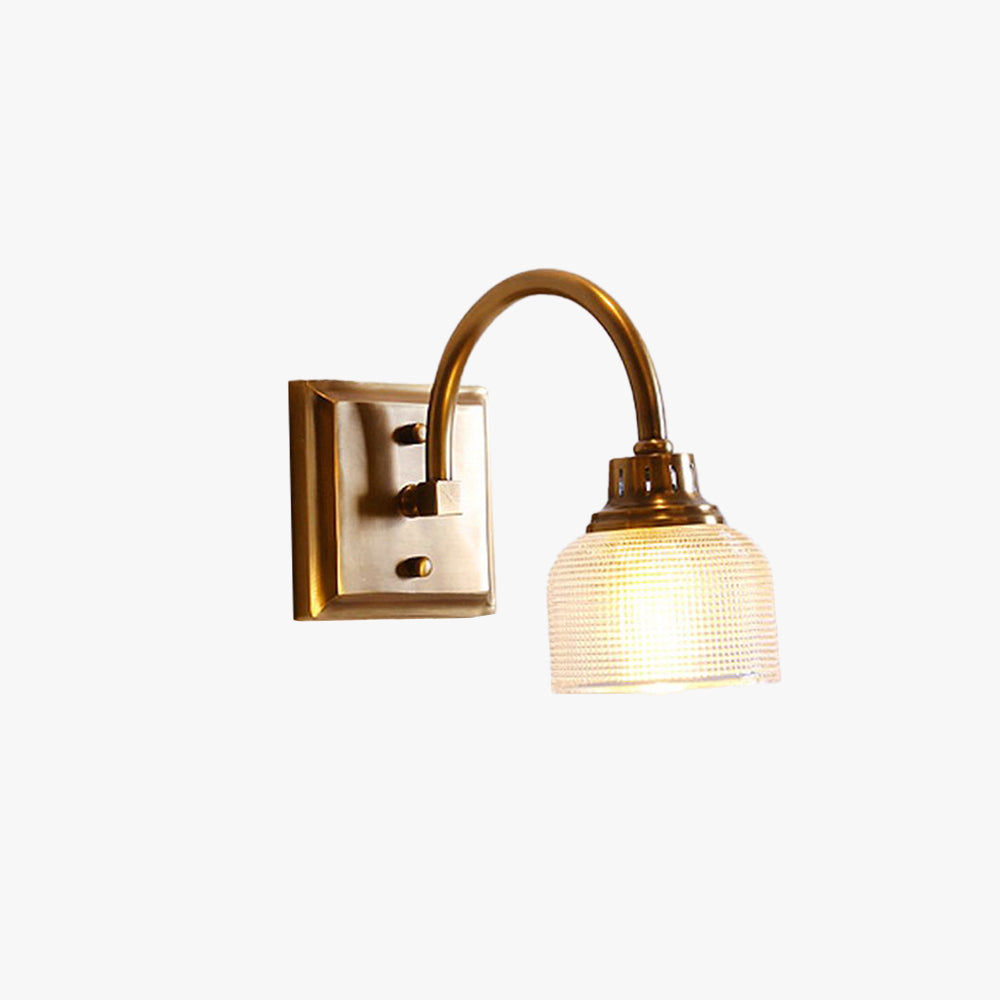 Silva Vintage Piccolo LED Applique Metallo Vetro Soggiorno/Camera da Letto/Bagno