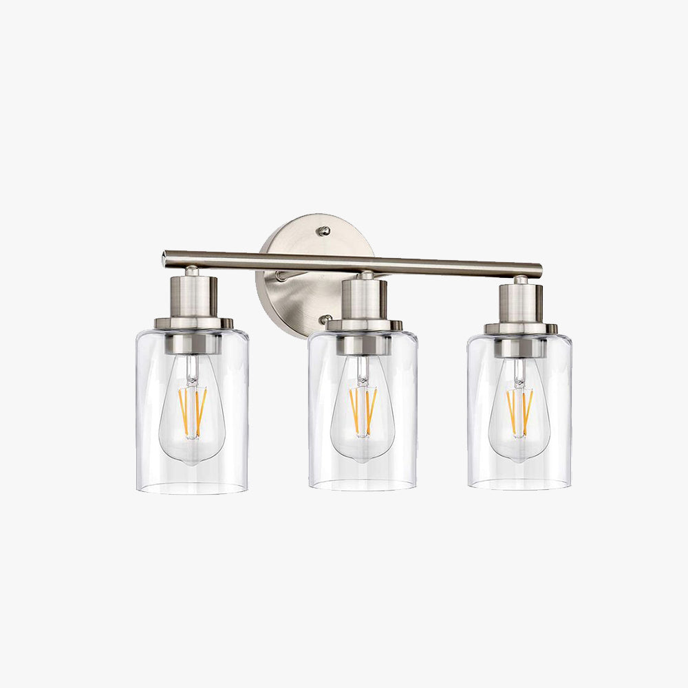 Silva Moderno Industriale LED Applique Metallo Argento Specchio Bagno
