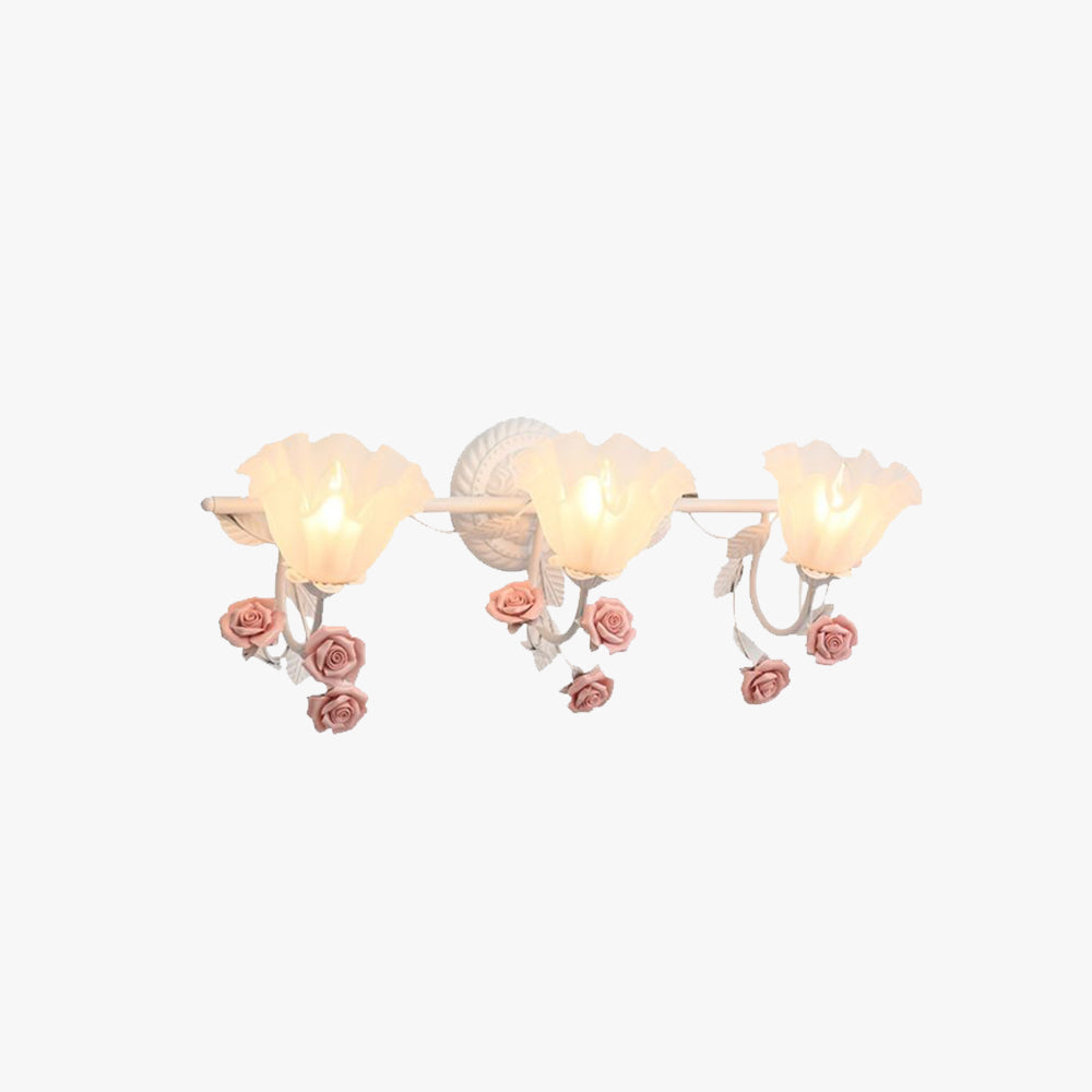 Arisha Vintage LED Fiore Metallo Applique Blu/Rosa Camera da Letto/Soggiorno/Bagno