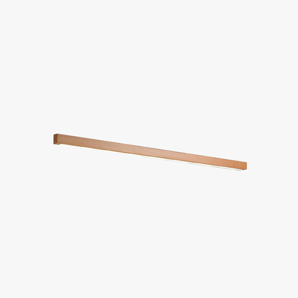 Muto Naturale Legno Lineare Applique Specchio Anteriore