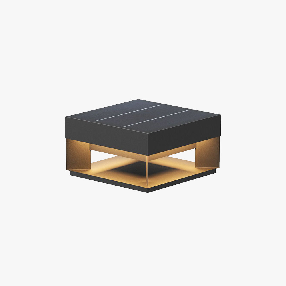 Ray Lampada da Esterno LED Metallo Quadrata Solare Post Moderna