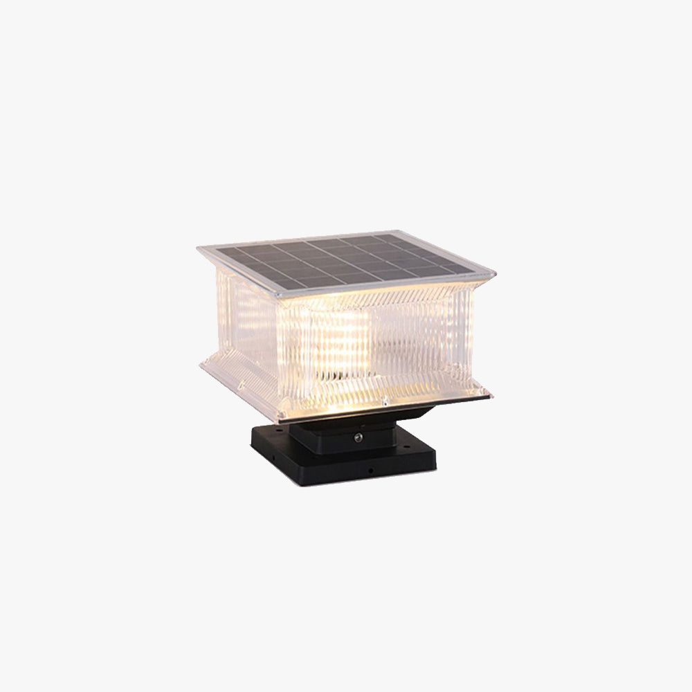 Ray Contemporaneo LED Rettangolare Metallo Acrilico Lampada da Esterno, Nero