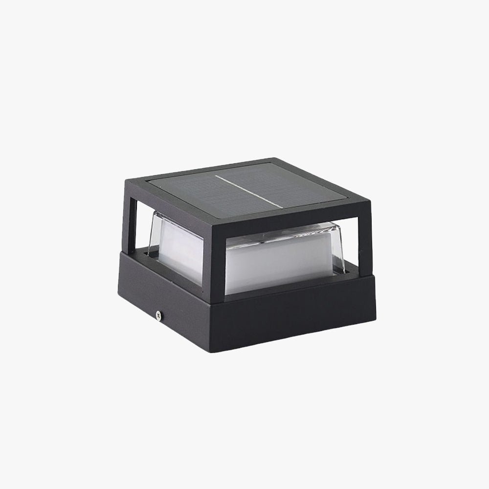 Ray Moderno Cubo/Cilindro Metallo Lampade da Esterno Nero