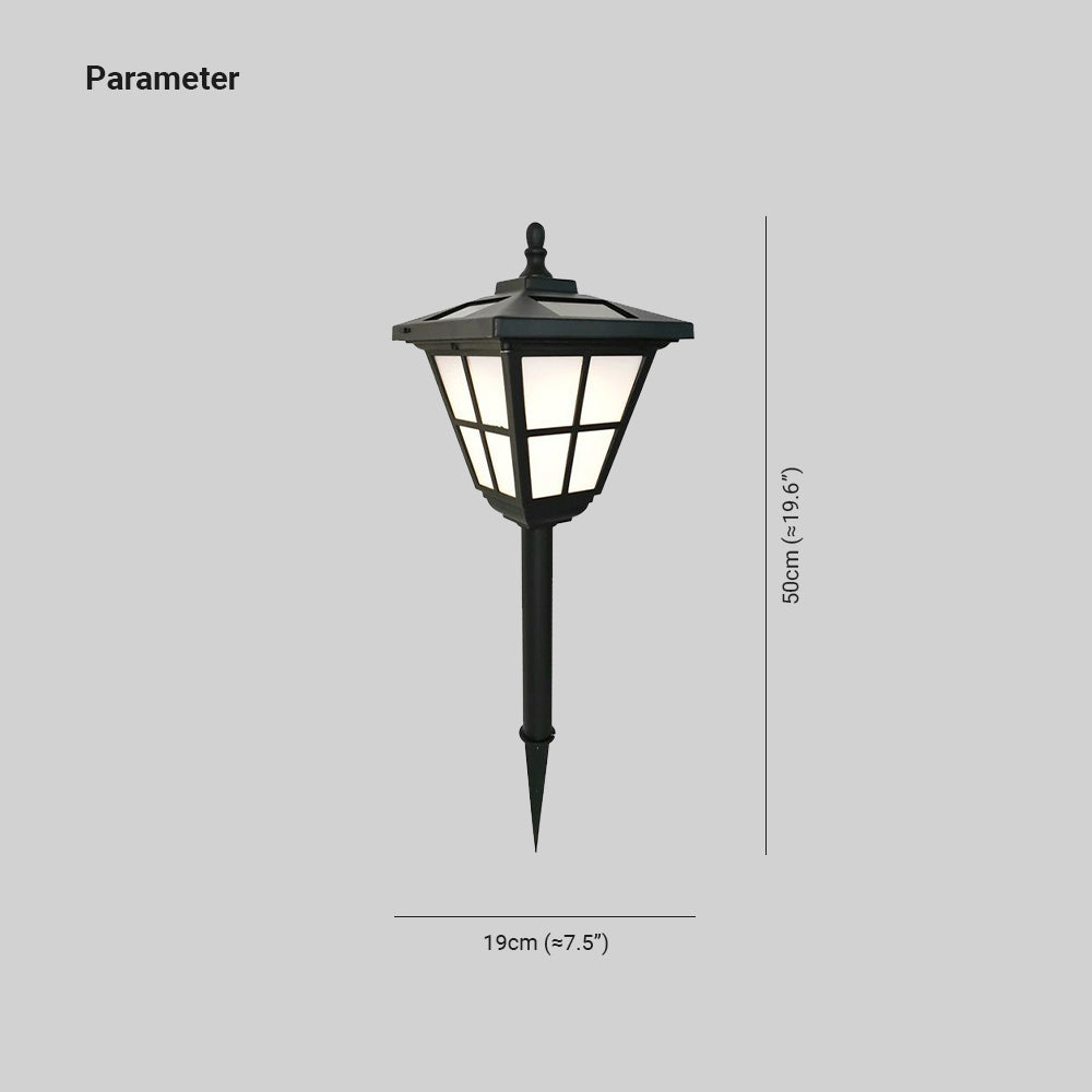Ray Moderno Lanterna Solare Metallo Lampade da Esterno Nero