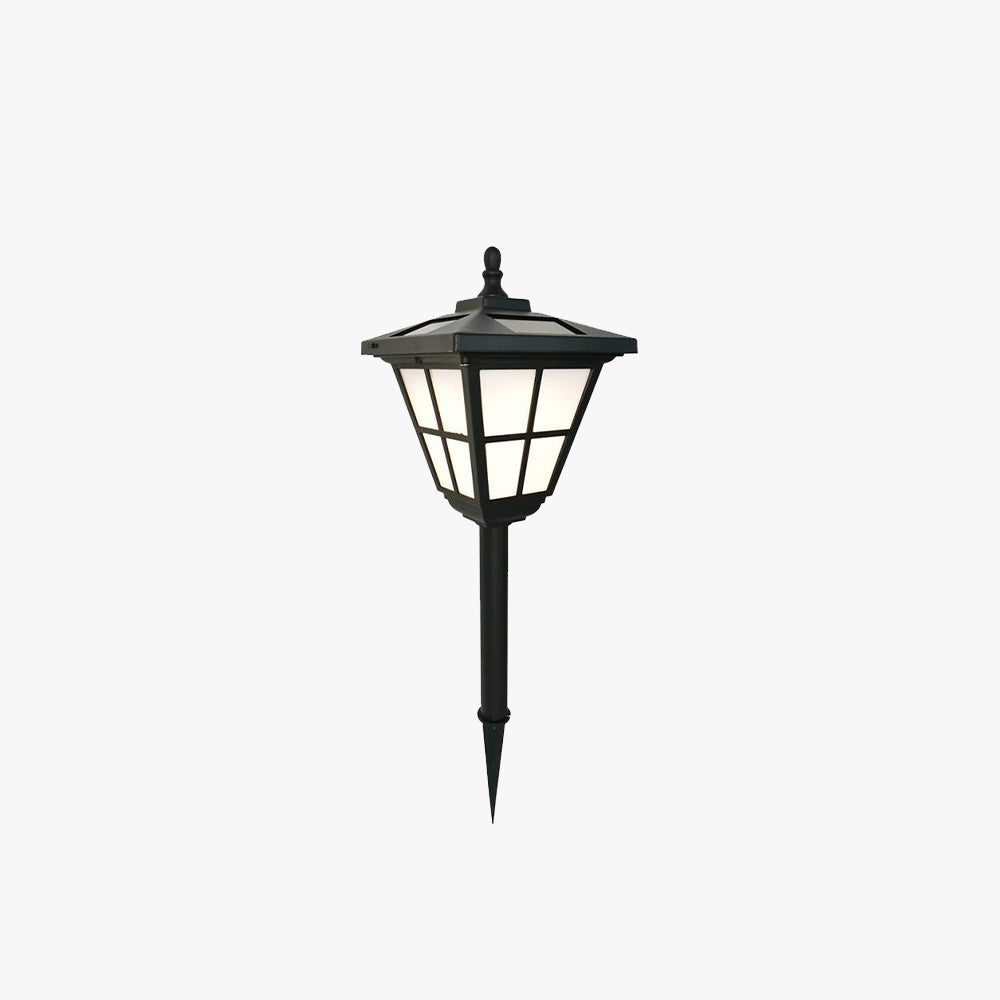 Ray Moderno Lanterna Solare Metallo Lampade da Esterno Nero