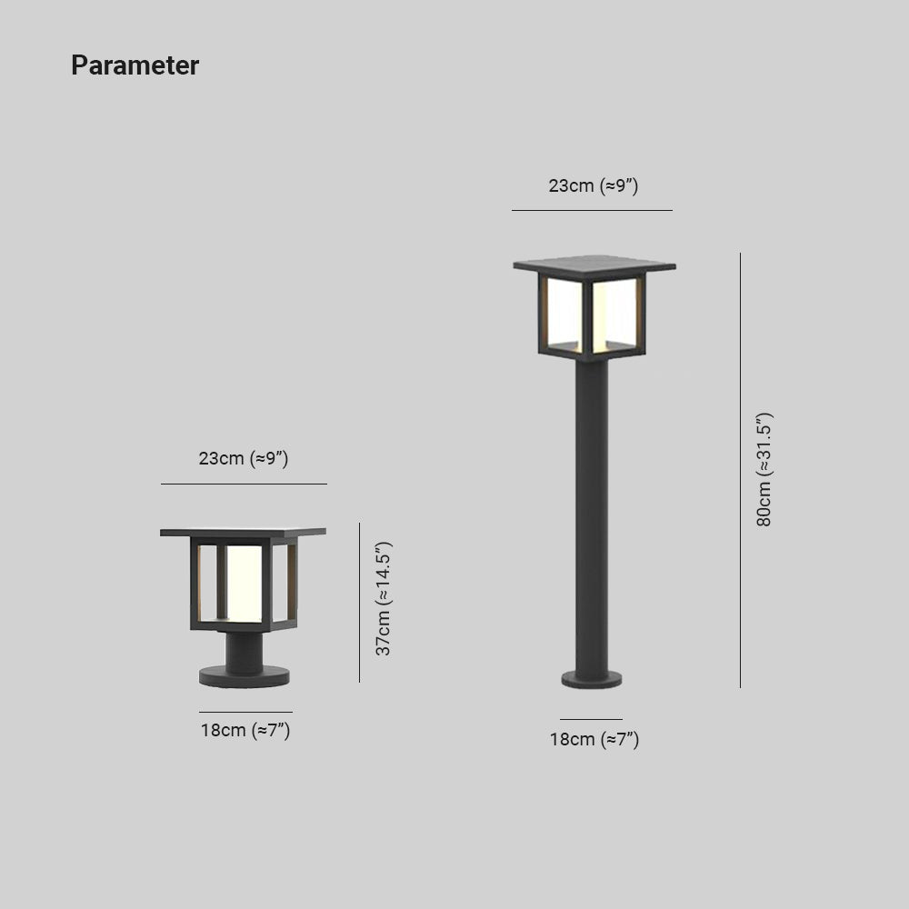Ray Moderno Lanterna Metallo Solare Lampade da Esterno