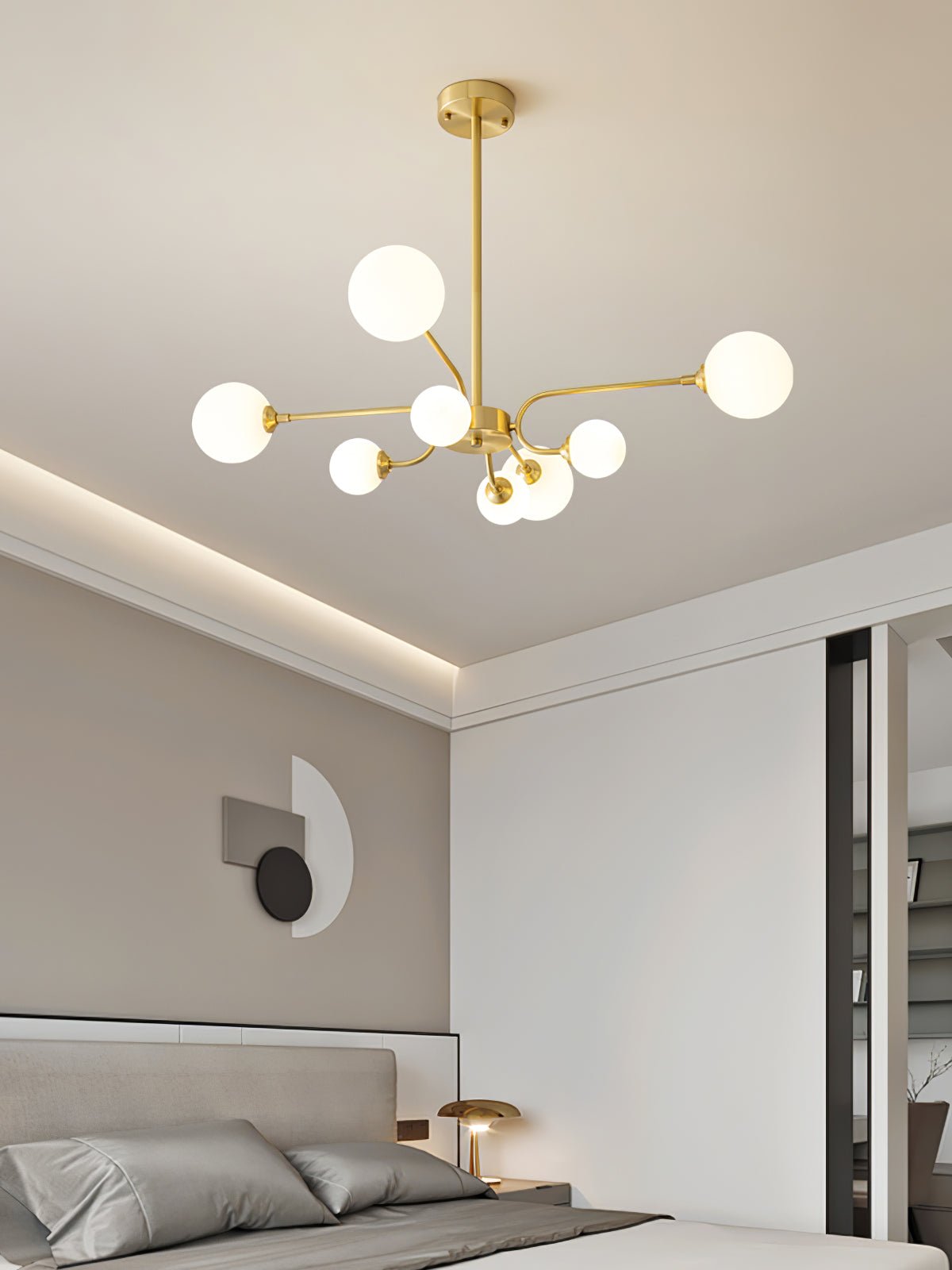 Aurora Chandelier Globe Arm Modern - Blowlighting