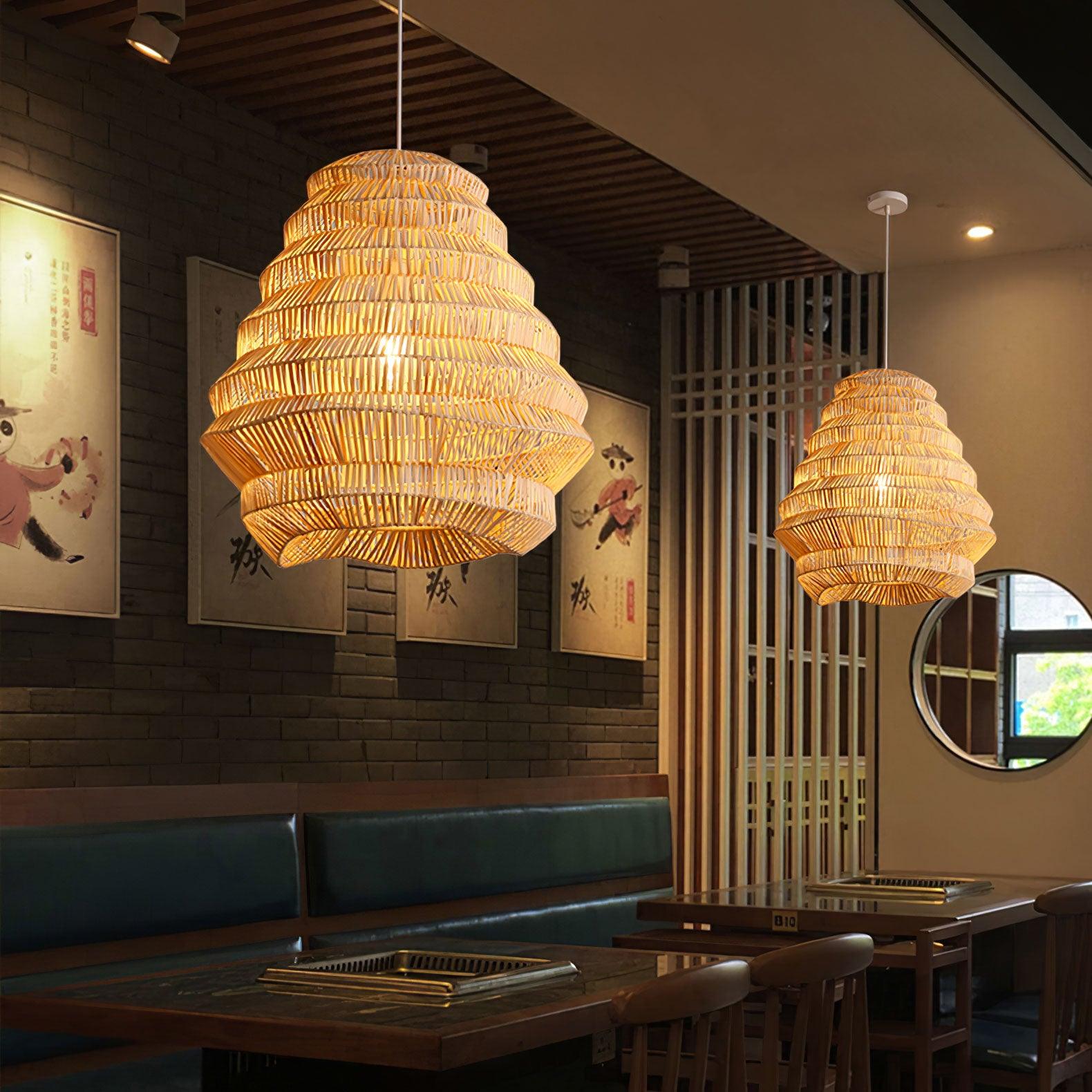 Bamboo Spiral Pendant Lamp - Blowlighting
