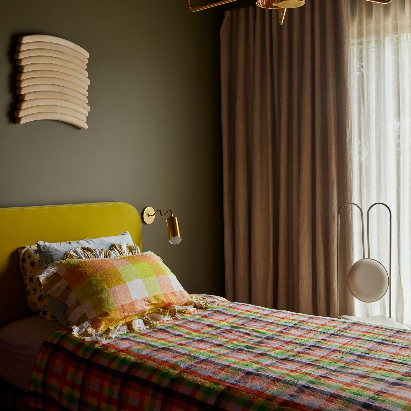 Vatnuvyu Modern Minimalist Fabric Metal Wall Lamp - Lamp Copper