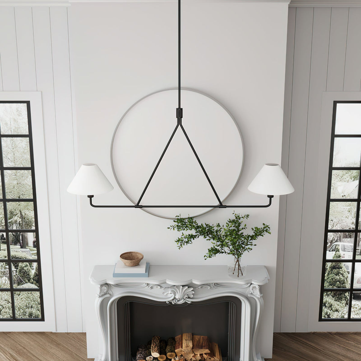 Aurora Chandelier Cone Shade Minimalist - Blowlighting