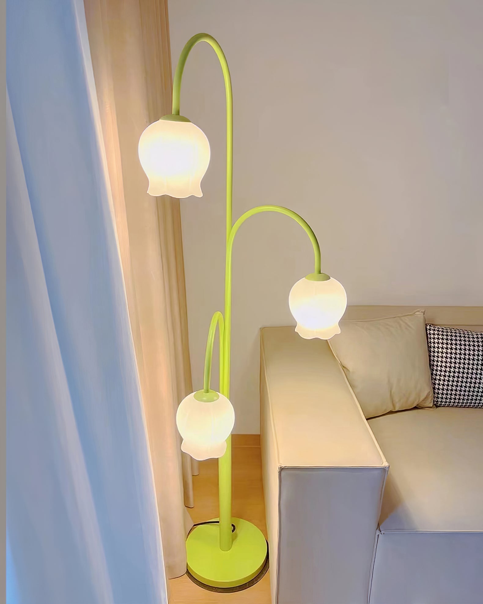 Bell Orchid Floor Lamp - Lamp Copper