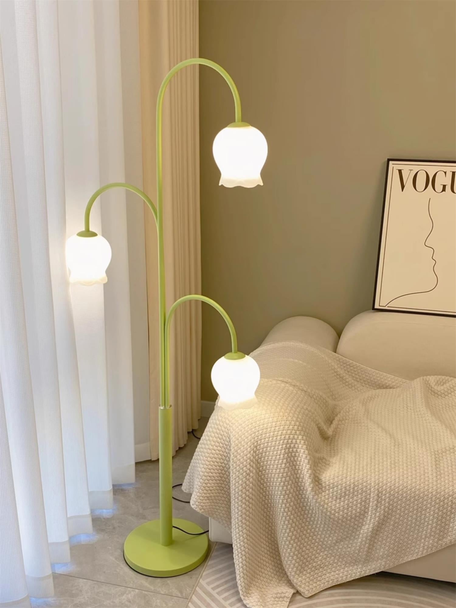 Bell Orchid Floor Lamp - Lamp Copper