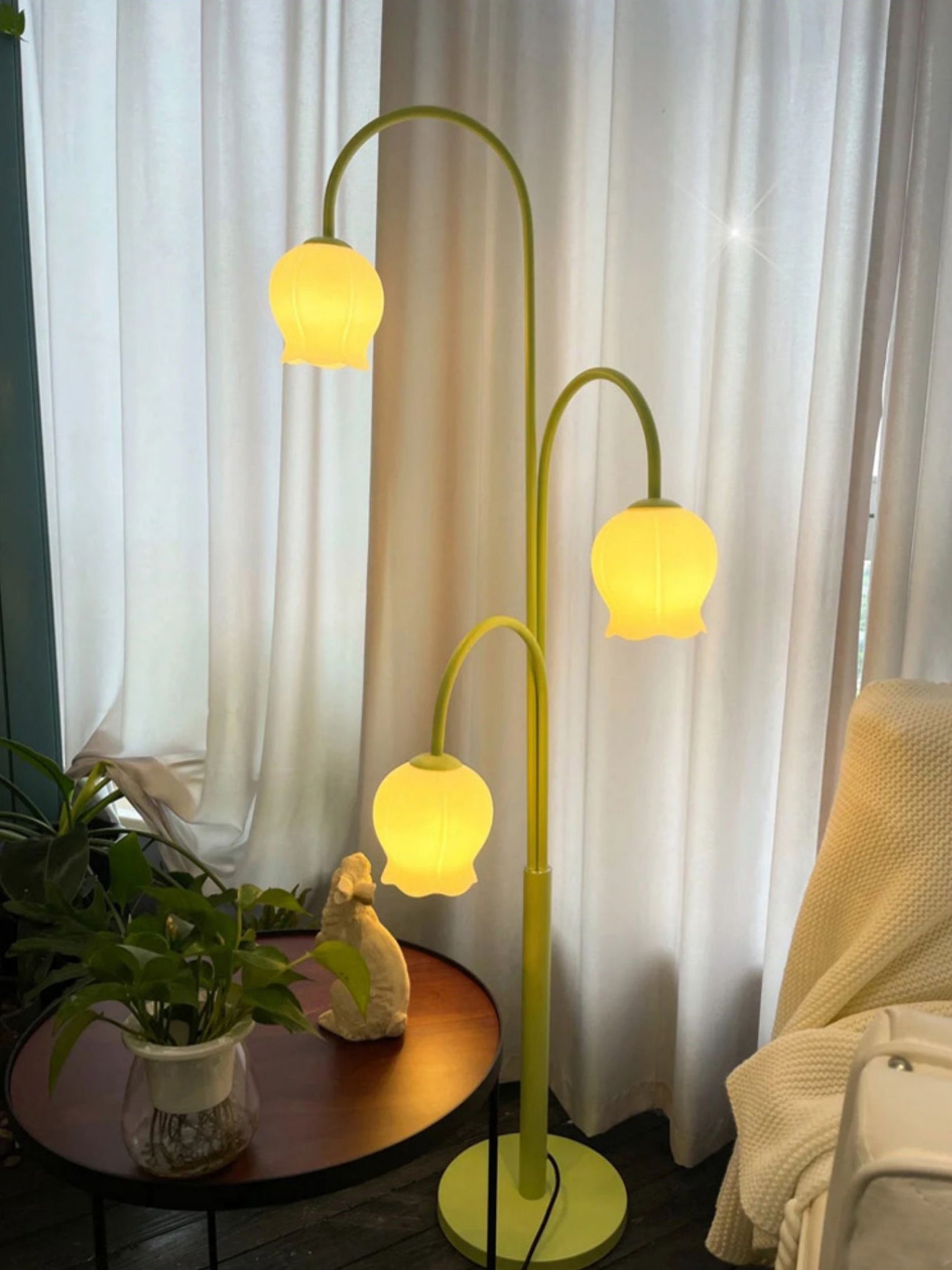 Bell Orchid Floor Lamp - Lamp Copper