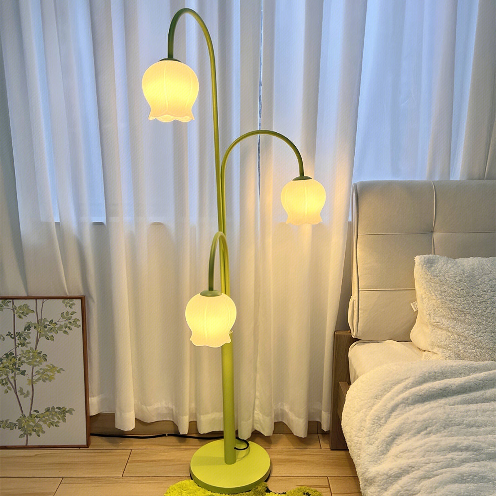 Bell Orchid Floor Lamp - Lamp Copper