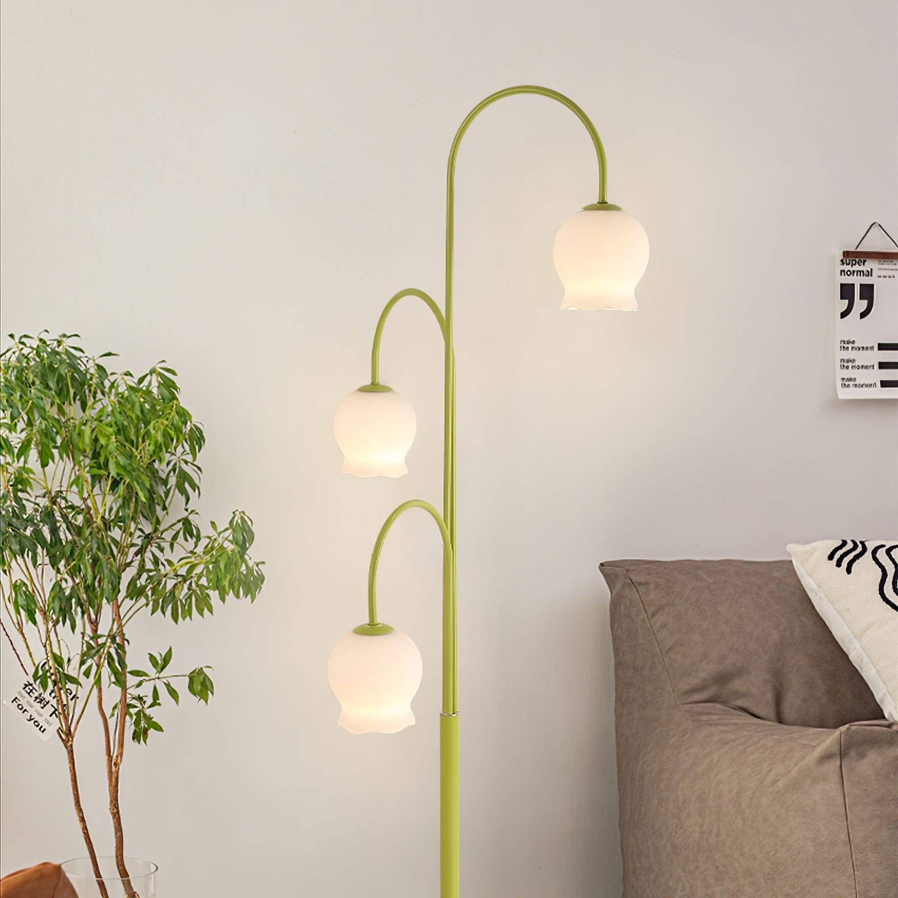 Bell Orchid Floor Lamp - Lamp Copper