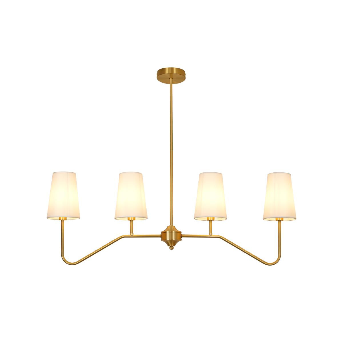 Avvenora Vintage Industrial Brass Fabric Pendant Lamp - Lamp Copper