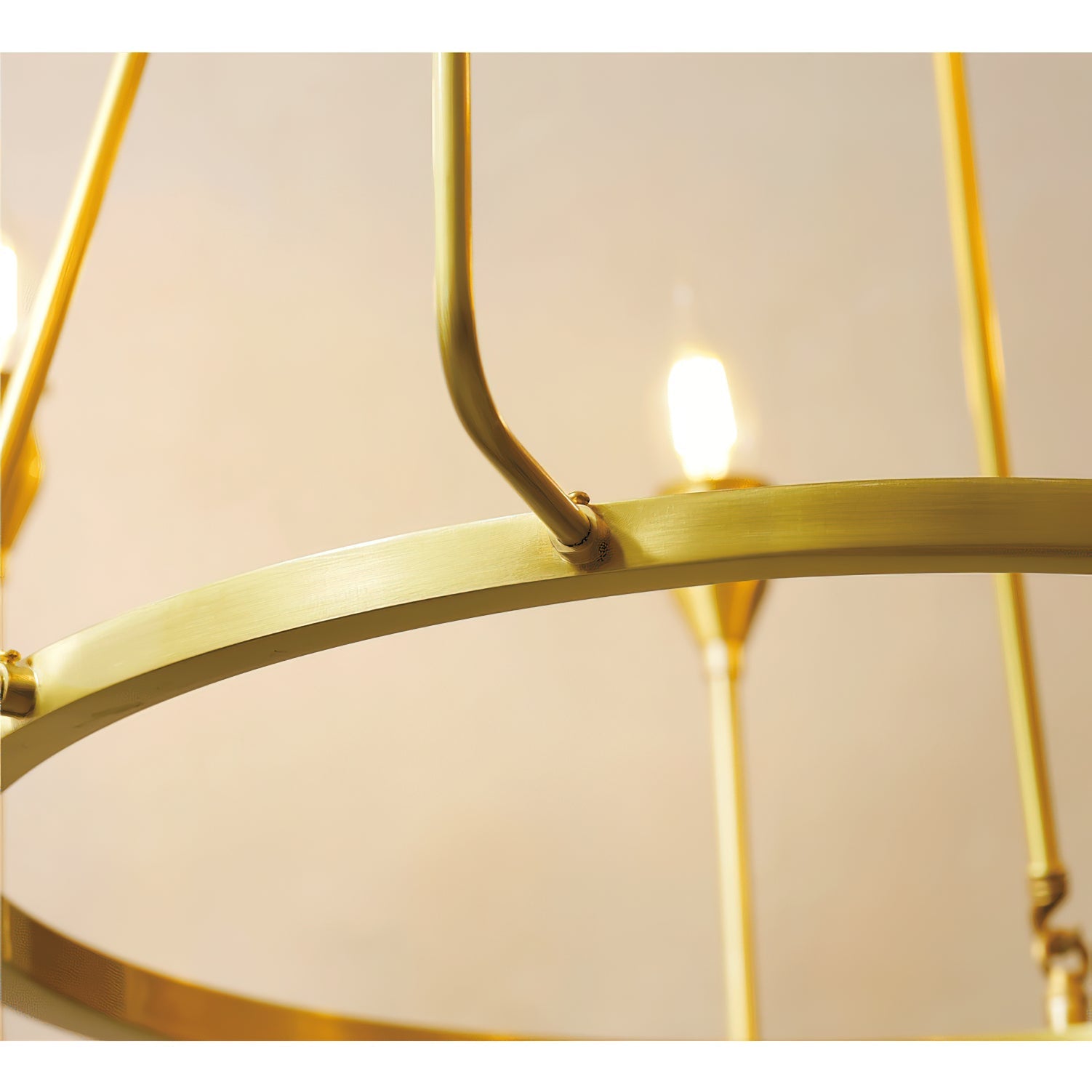 Fljotuvyh Modern Minimalist Industrial Candle Metal Chandelier - Lamp Copper