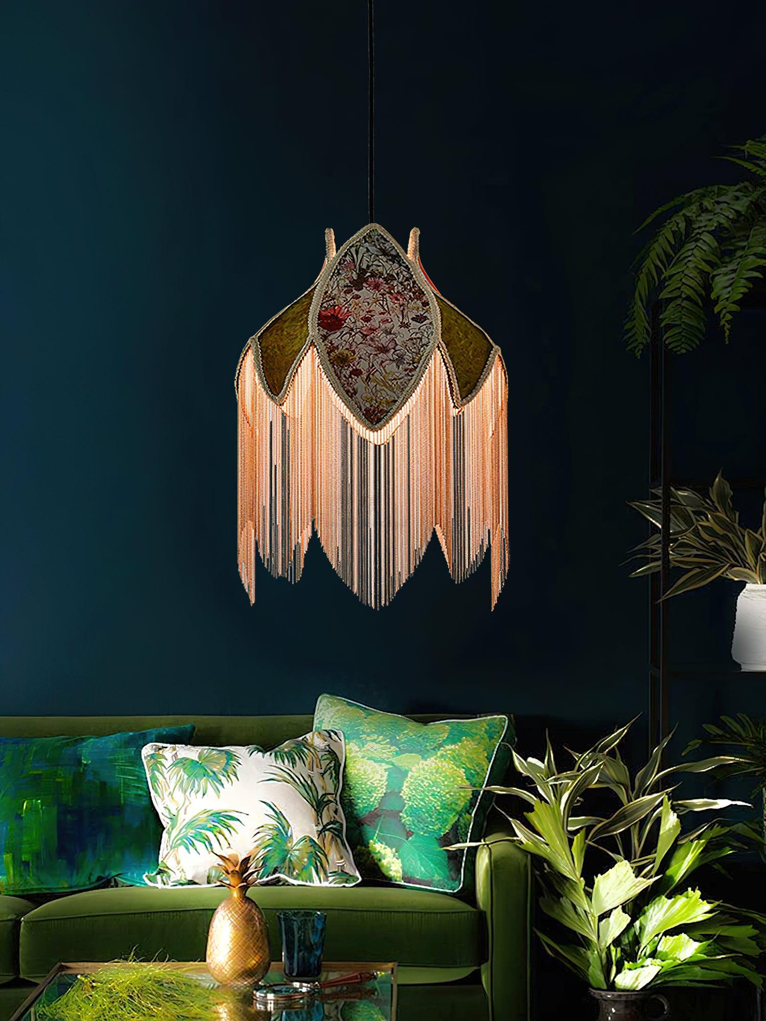 Bette Fringed Pendant Lamp - Blowlighting