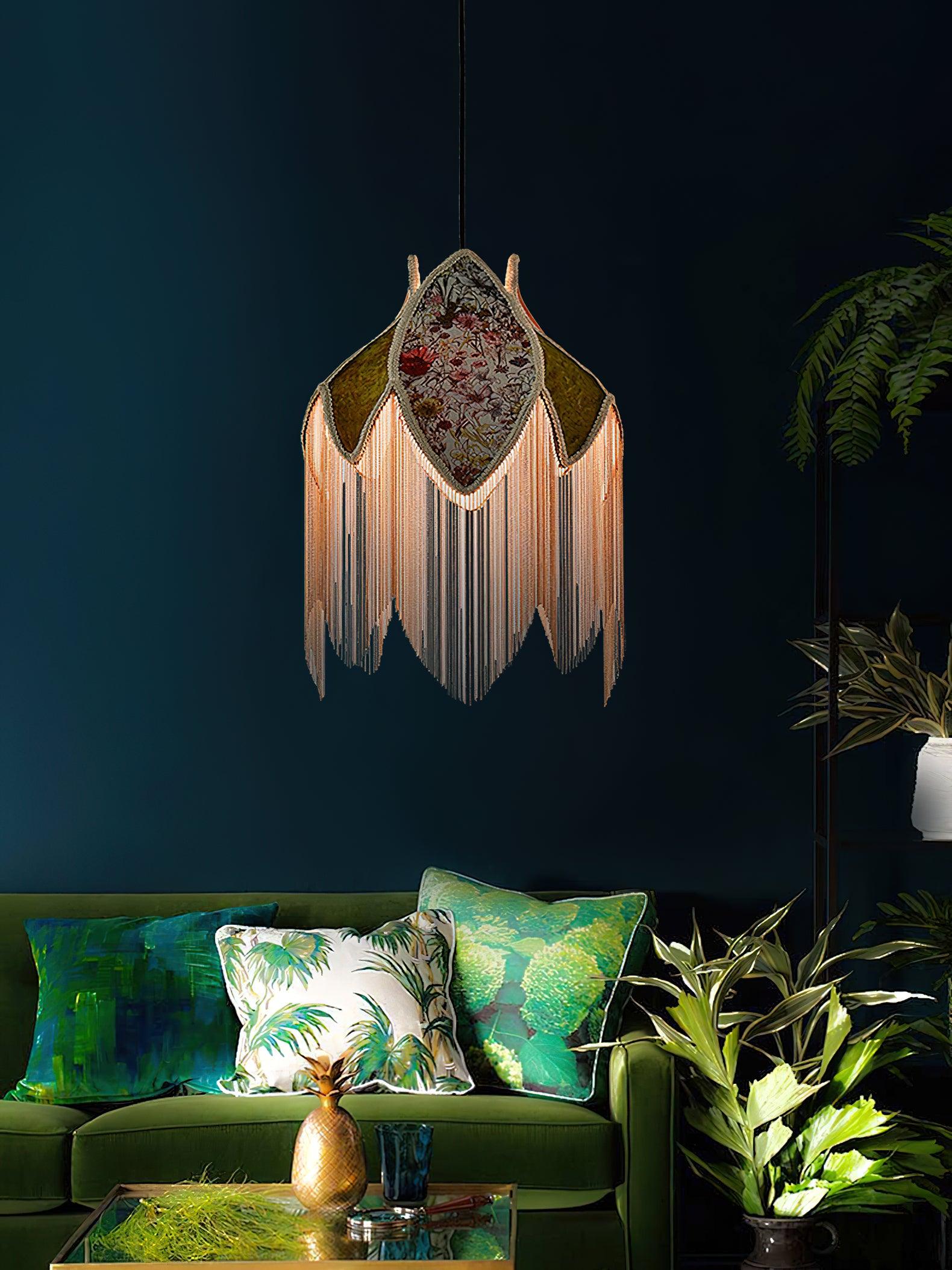 Bette Fringed Pendant Lamp - Blowlighting