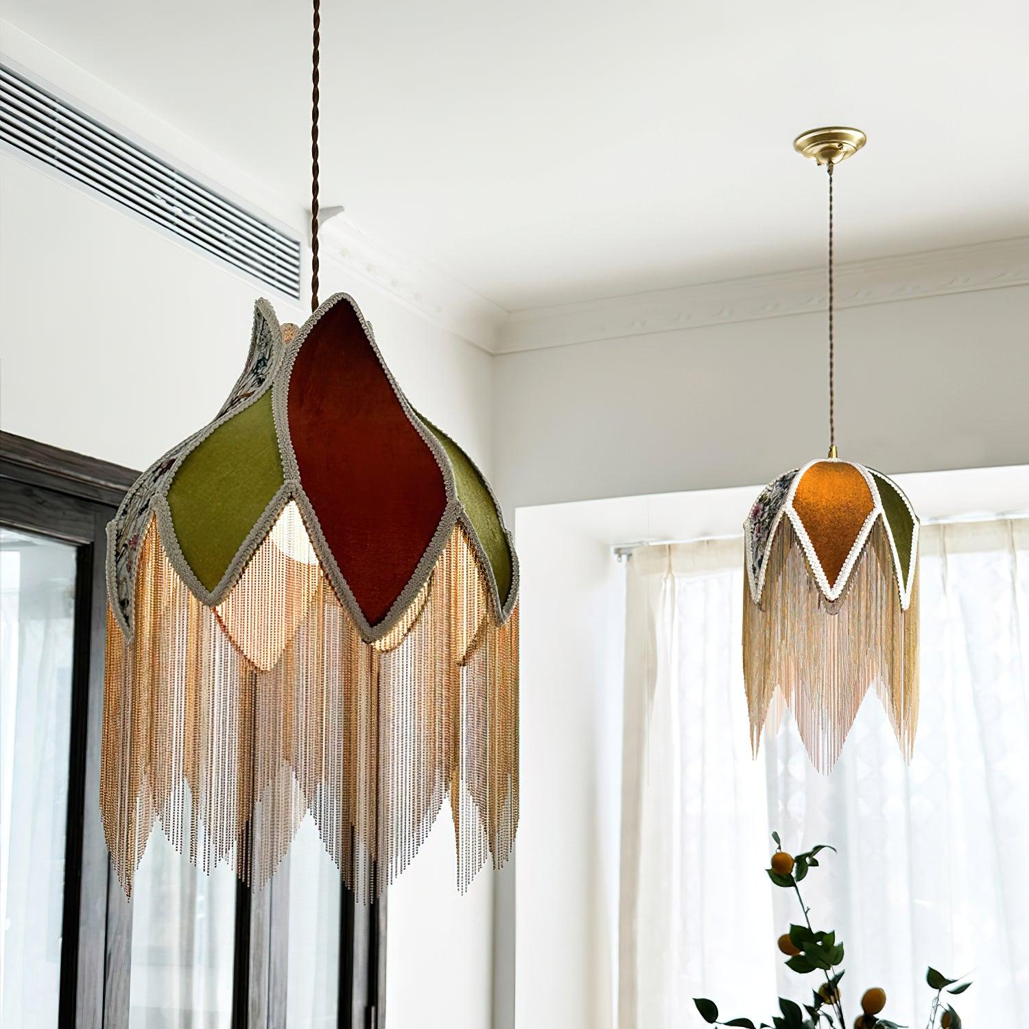 Bette Fringed Pendant Lamp - Blowlighting