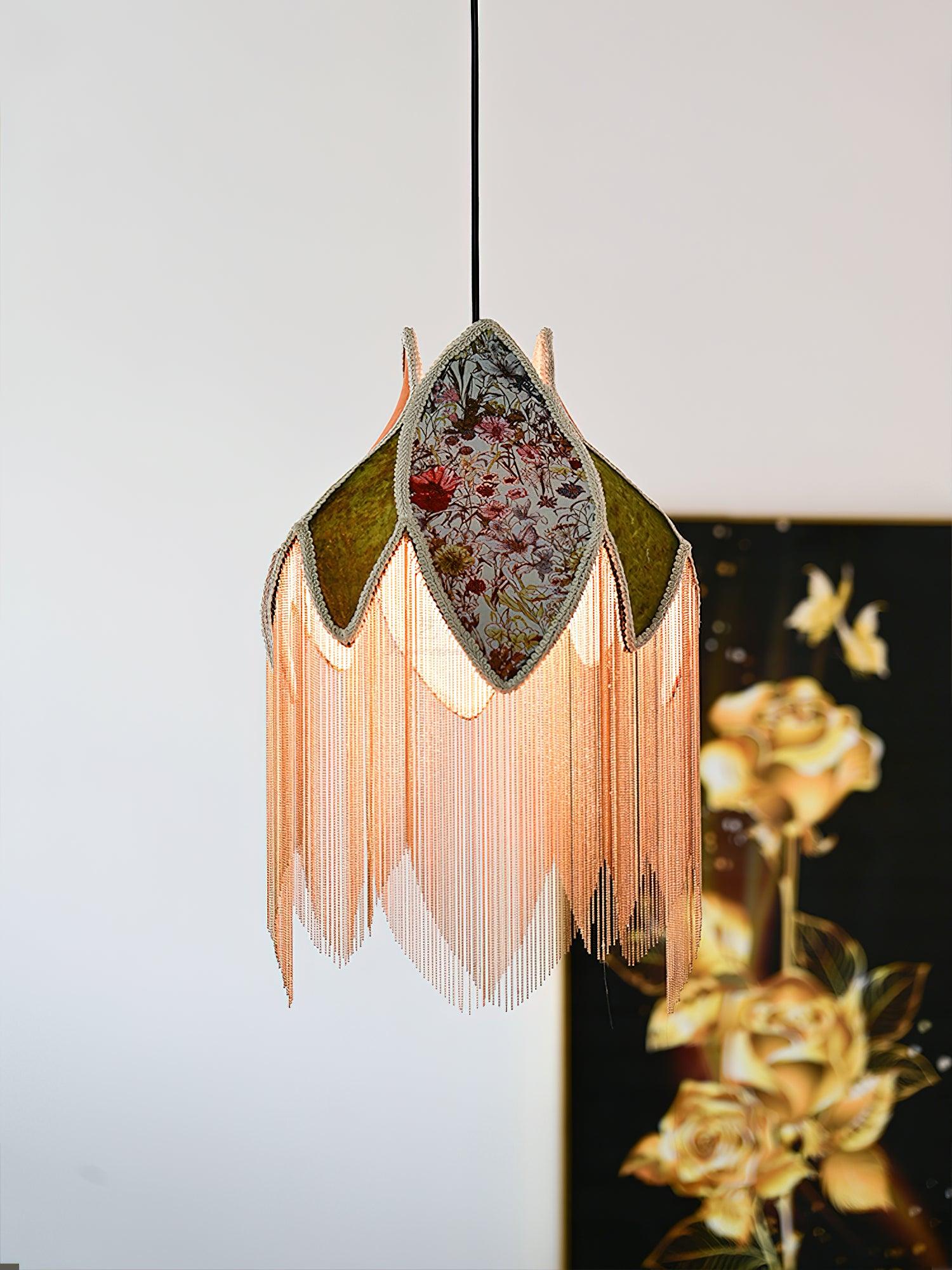 Bette Fringed Pendant Lamp - Blowlighting