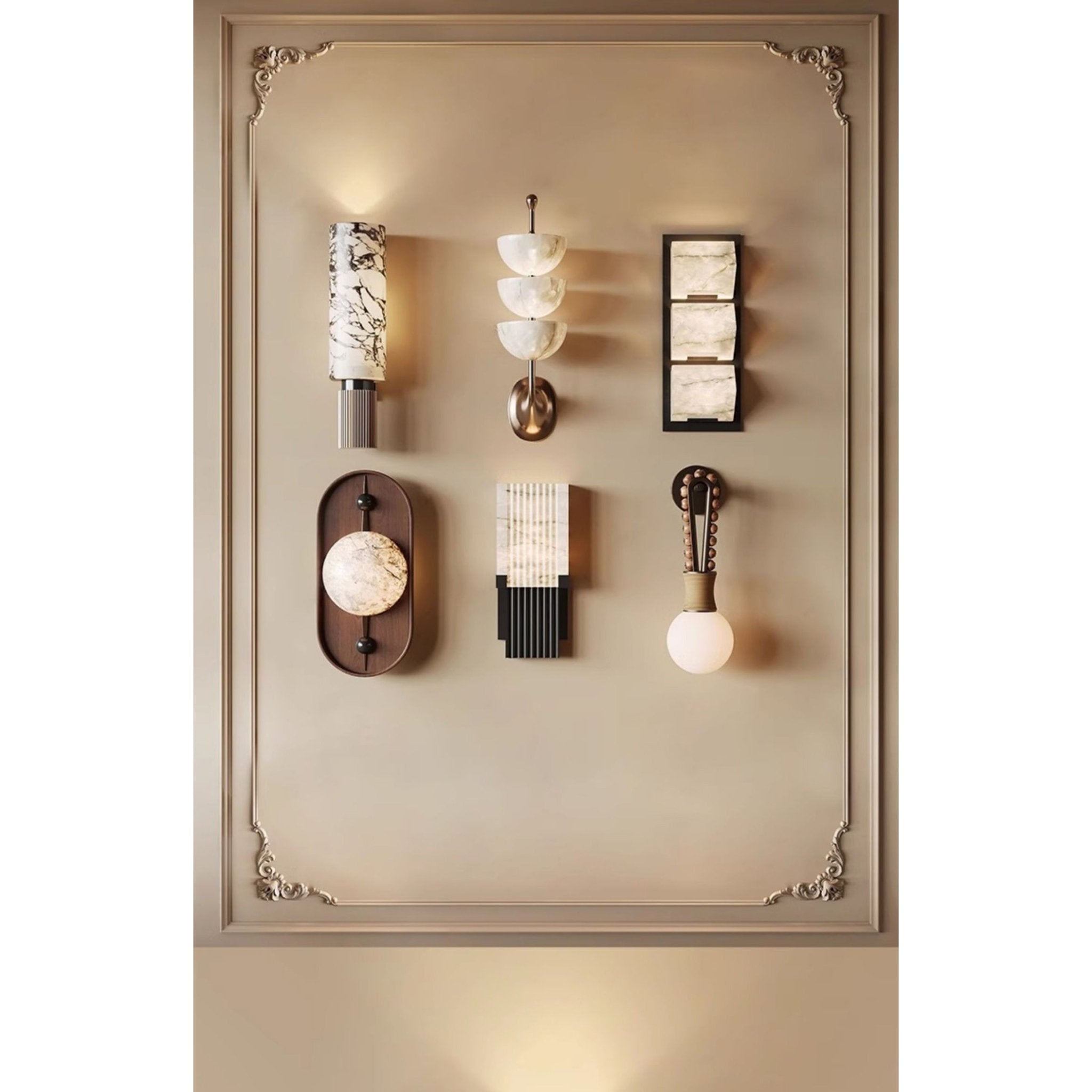 Mylaearae Orb Alabaster Wall Light - Blowlighting