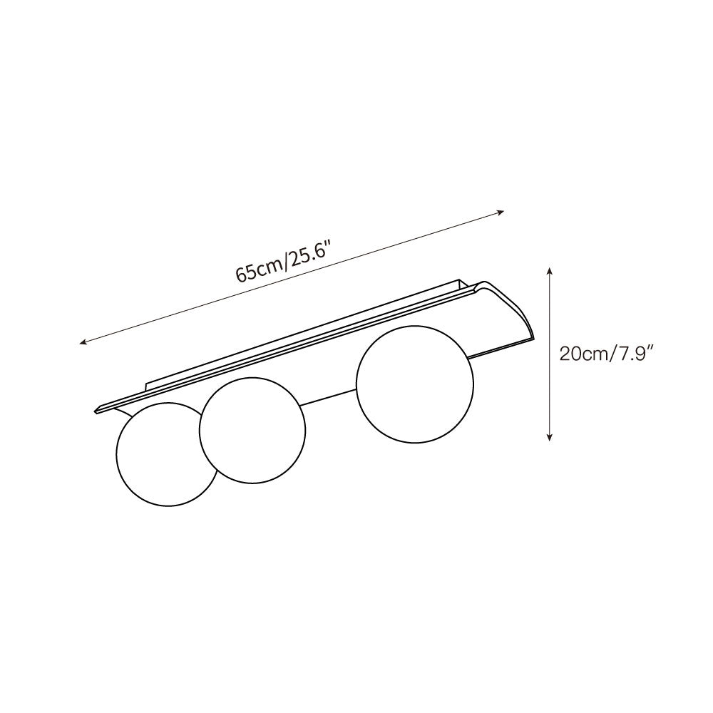 Bianca Globe Modern Minimalist Travertine Glass Ceiling Lamp - Lamp Copper