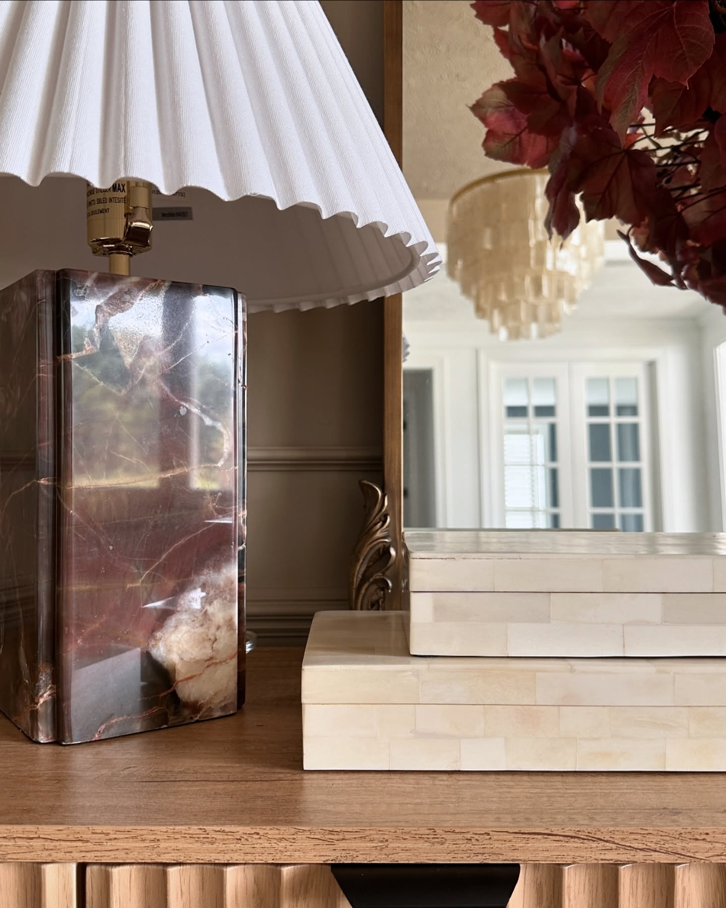 Bianca Marble Table Lamp - Lamp Copper