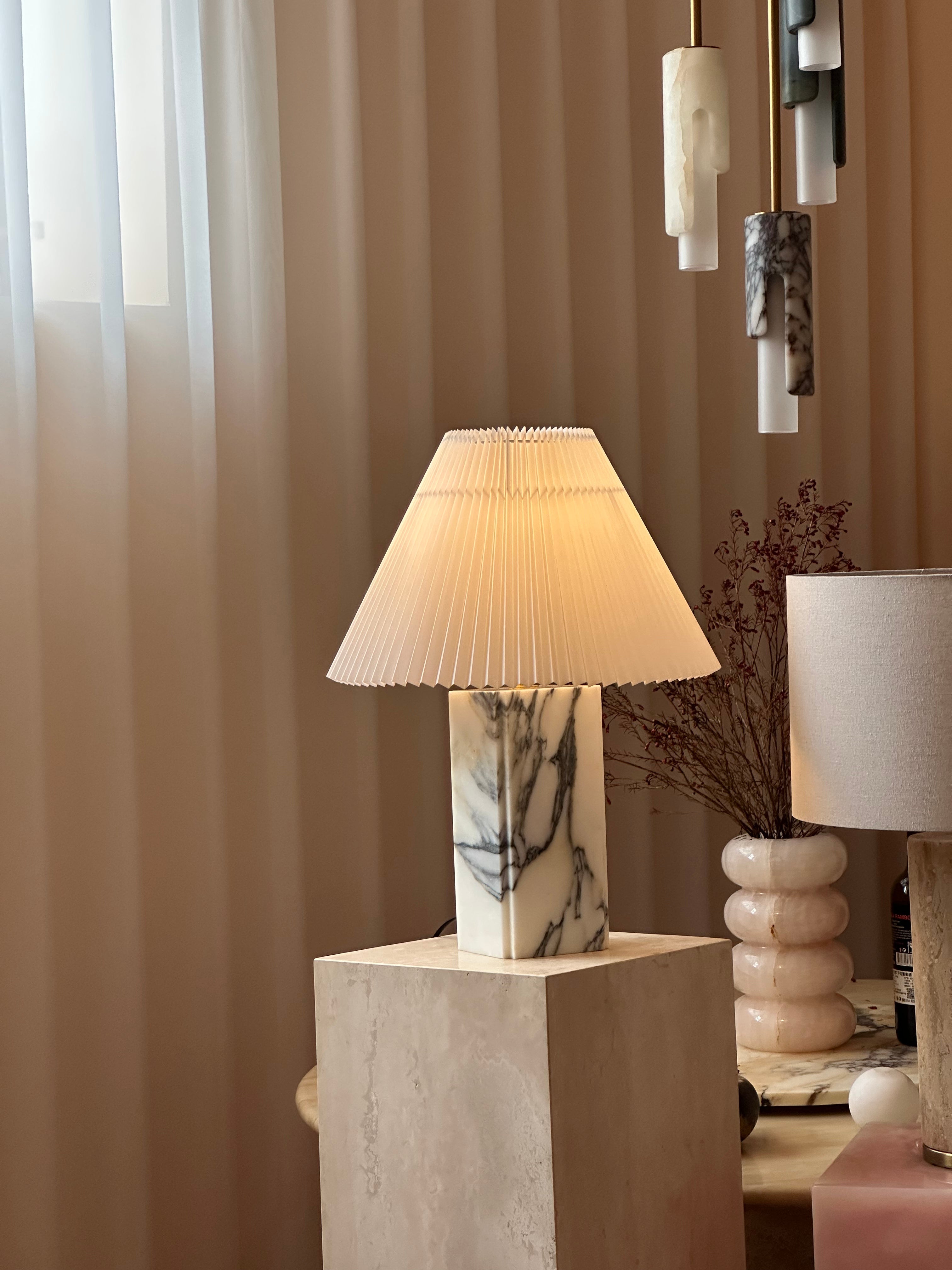 Bianca Marble Table Lamp - Lamp Copper