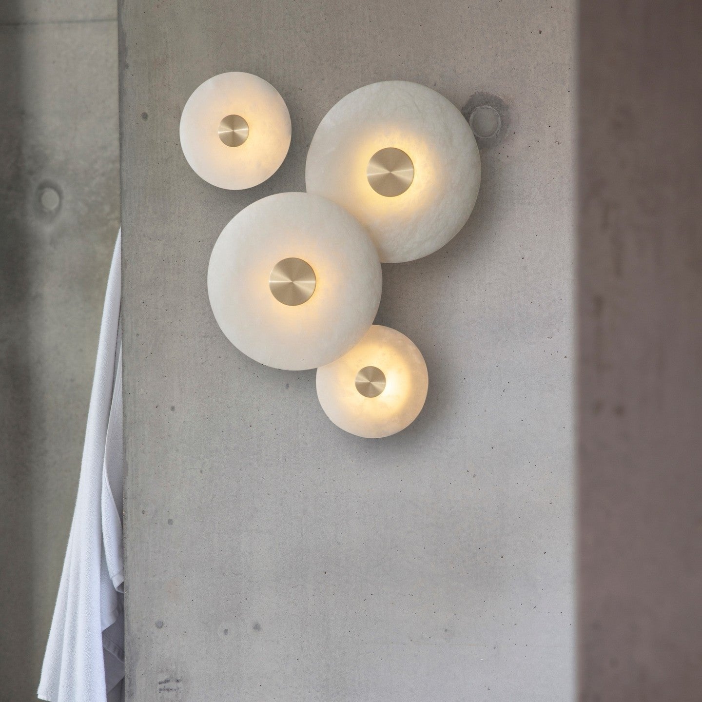 Ildvuvyu Modern Minimalist Alabaster Wall Lamp - Lamp Copper