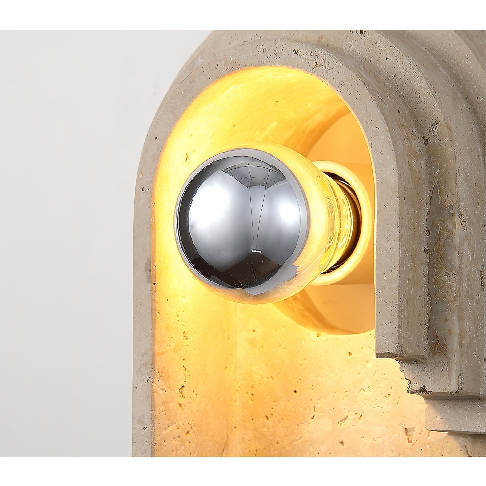 Mjolkuvyh Modern Minimalist Travertine Wall Lamp - Lamp Copper