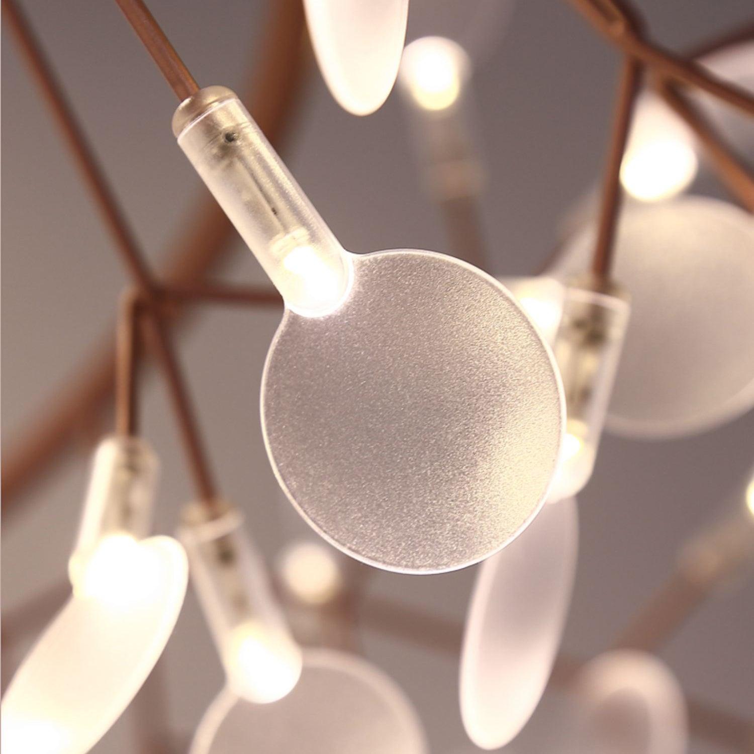 Olivia Unico LED Lampade a Sospensione Rotondo Art D'eco Lucciola Soggiorno/Camera da letto