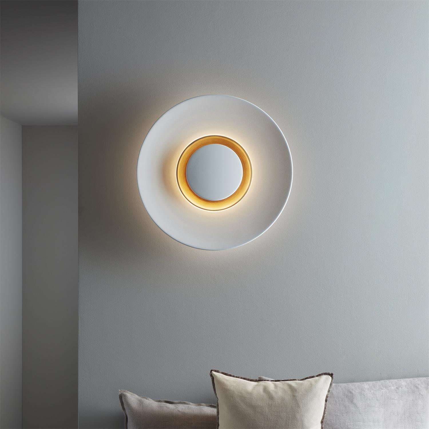 Wall Light Metal Halo Integrated LED Gold Ring Modern Minimalist - Letslighting