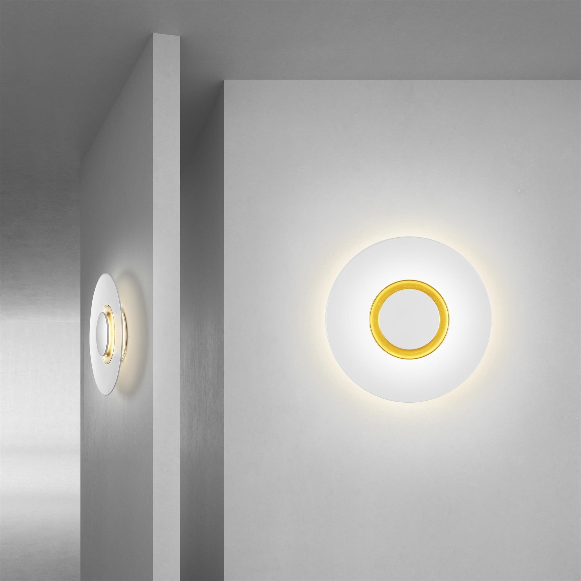 Wall Light Metal Halo Integrated LED Gold Ring Modern Minimalist - Letslighting