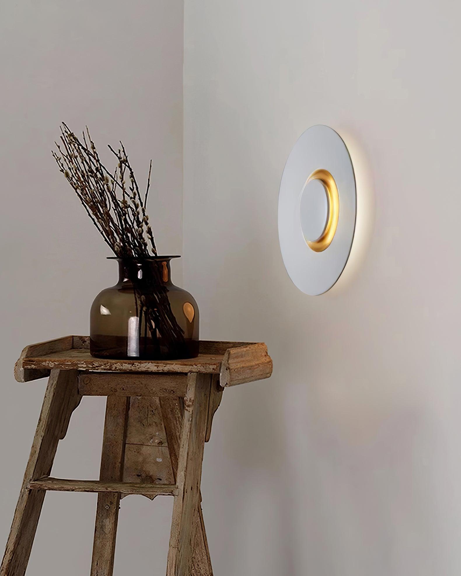 Wall Light Metal Halo Integrated LED Gold Ring Modern Minimalist - Letslighting