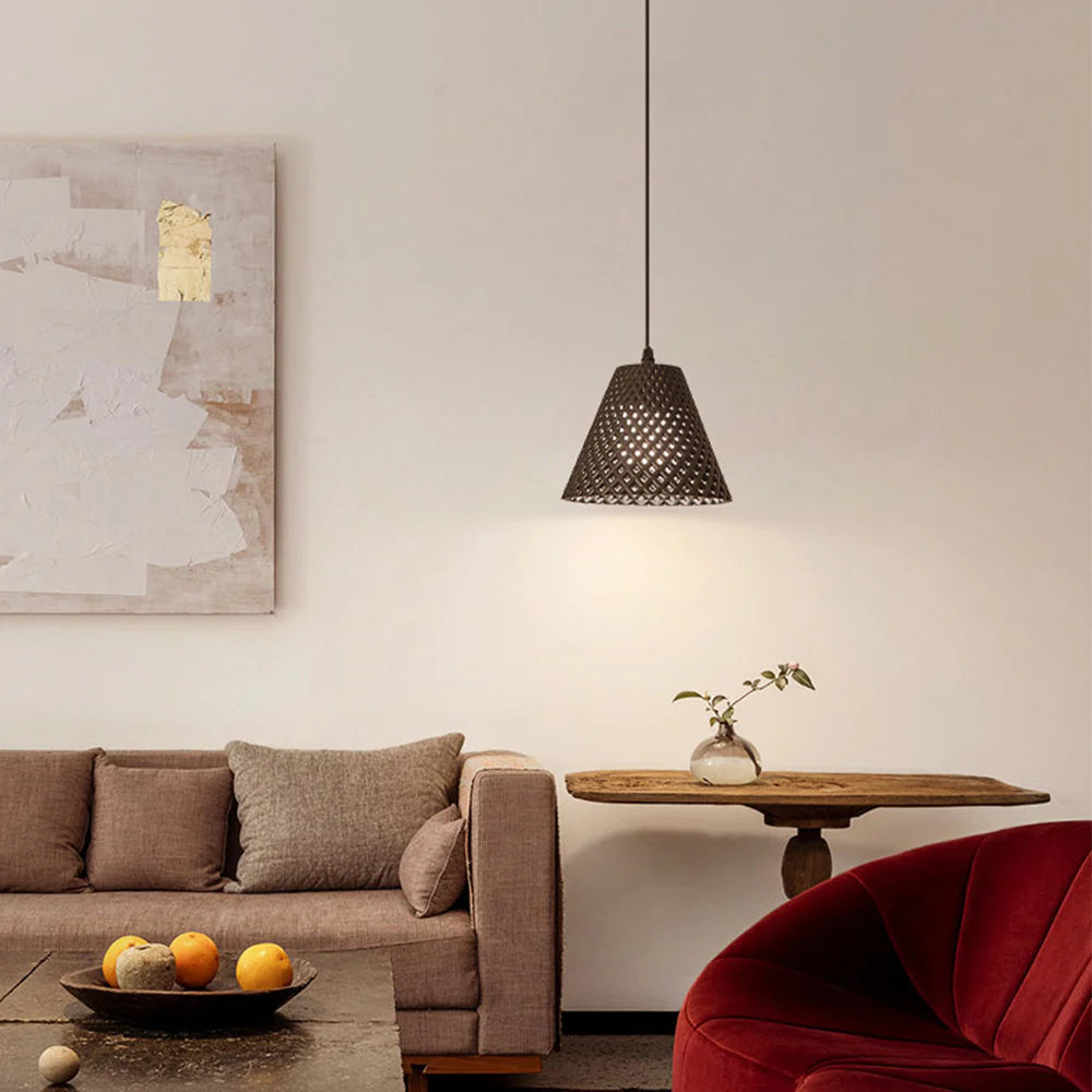 Ritta Cone LED Lanpade a Sospensione Nero Bianco Grigio Resina Sala da Pranzo