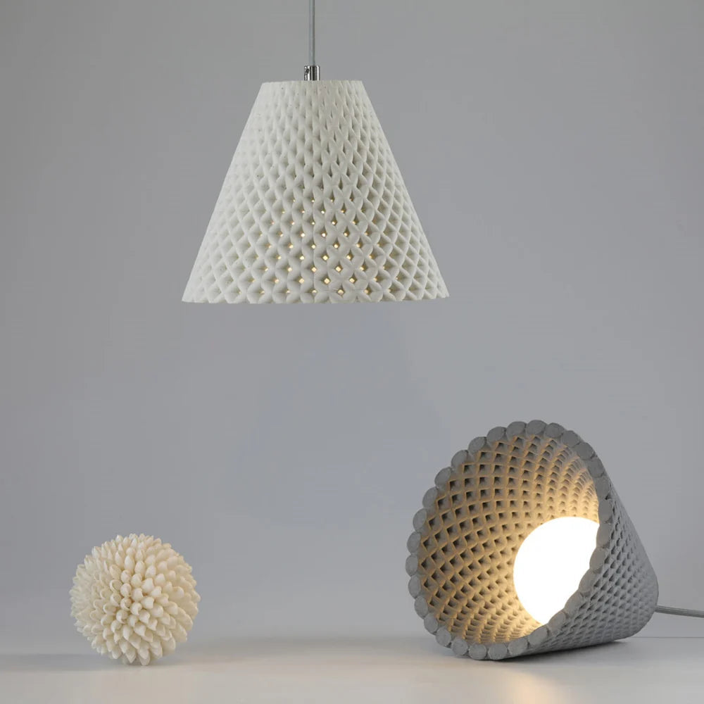 Ritta Cone LED Lanpade a Sospensione Nero Bianco Grigio Resina Sala da Pranzo