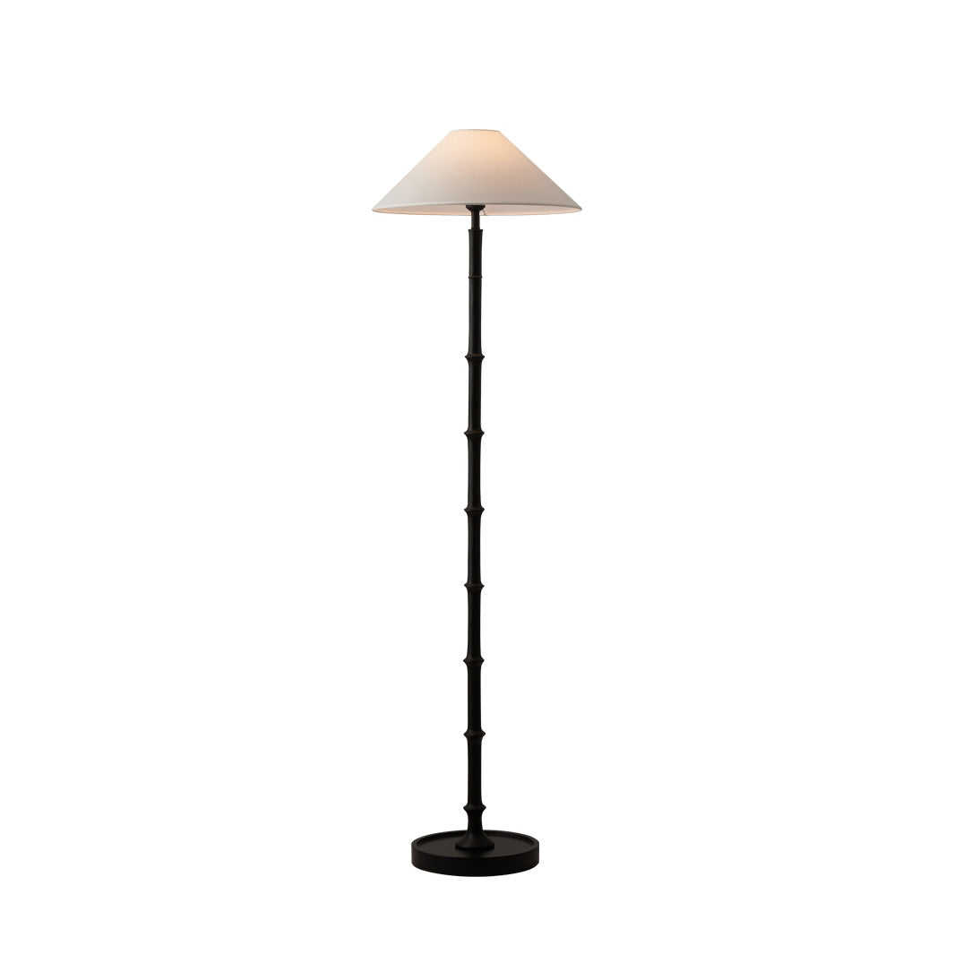 Black Bamboo Floor Lamp - Lamp Copper