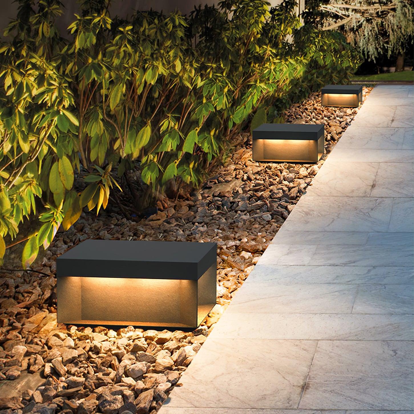 Black Box Outdoor Post Light - Lamp Copper