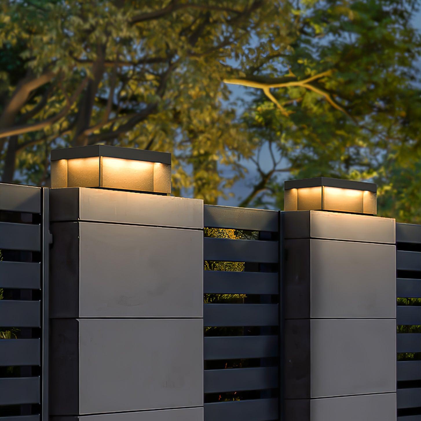 Black Box Outdoor Post Light - Lamp Copper