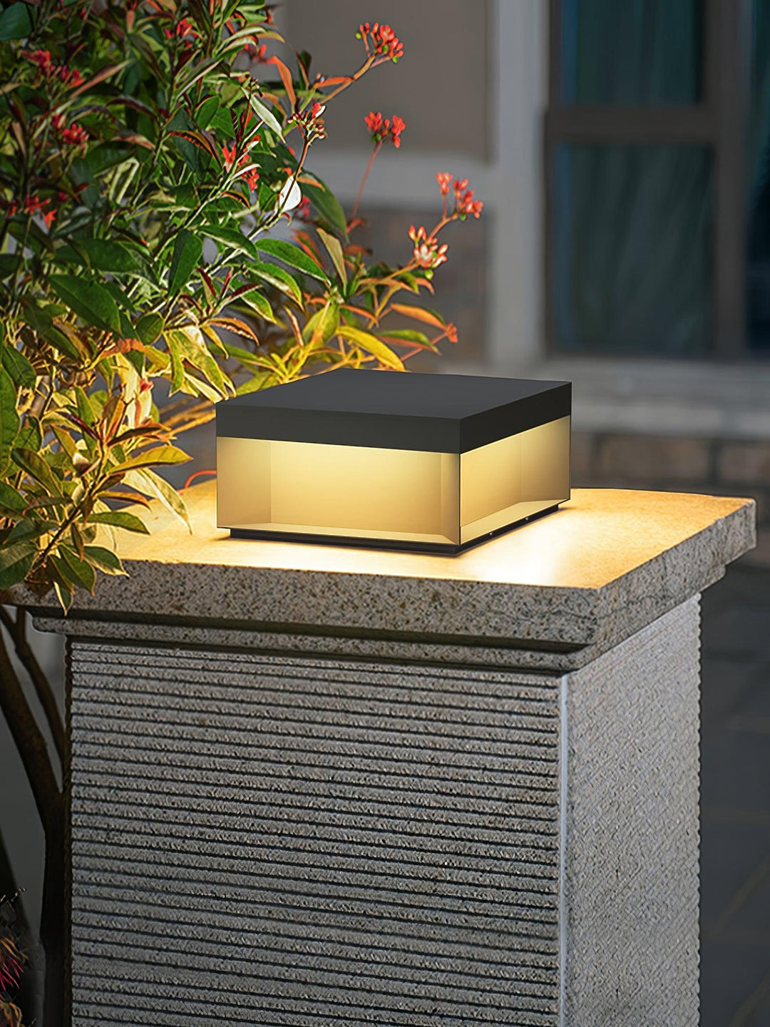 Black Box Outdoor Post Light - Lamp Copper