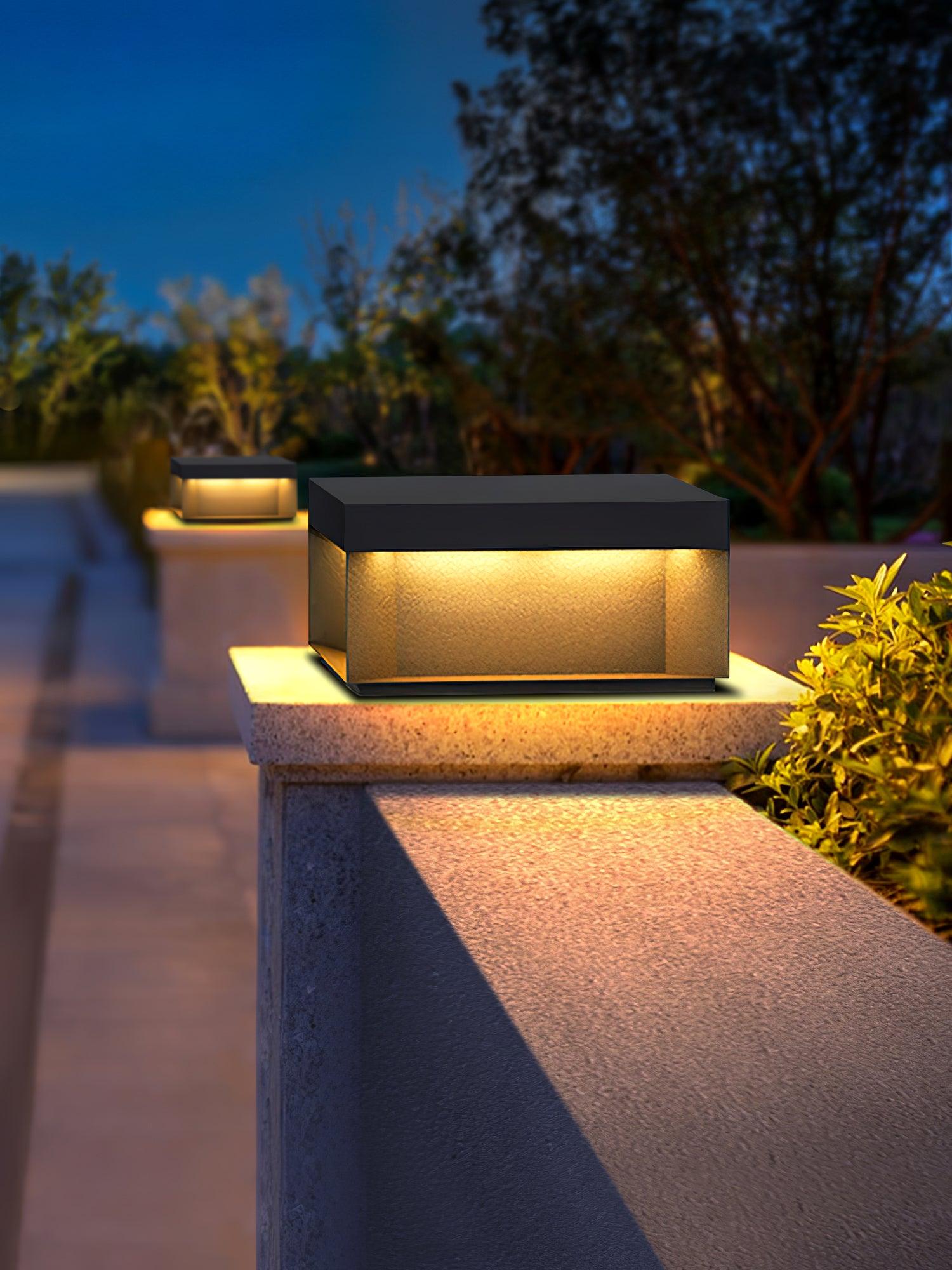 Black Box Outdoor Post Light - Lamp Copper