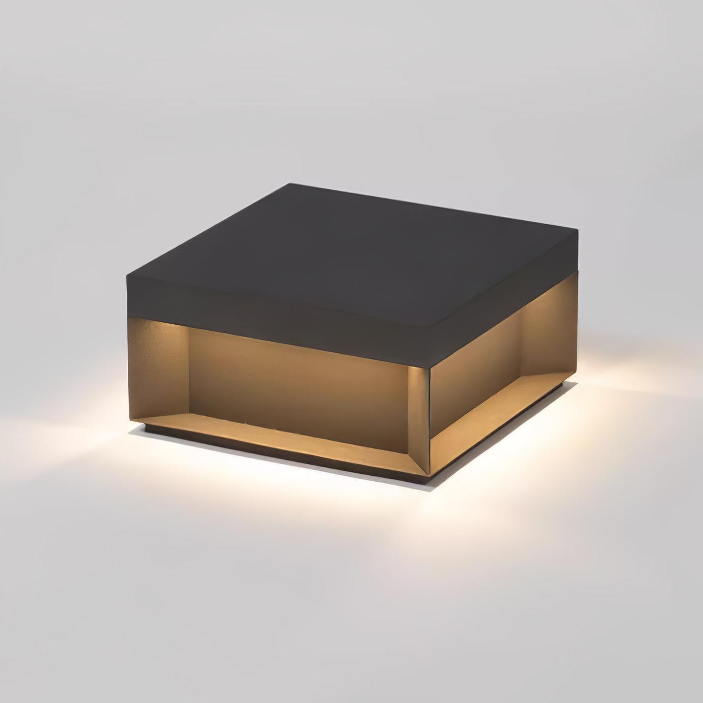 Black Box Outdoor Post Light - Lamp Copper
