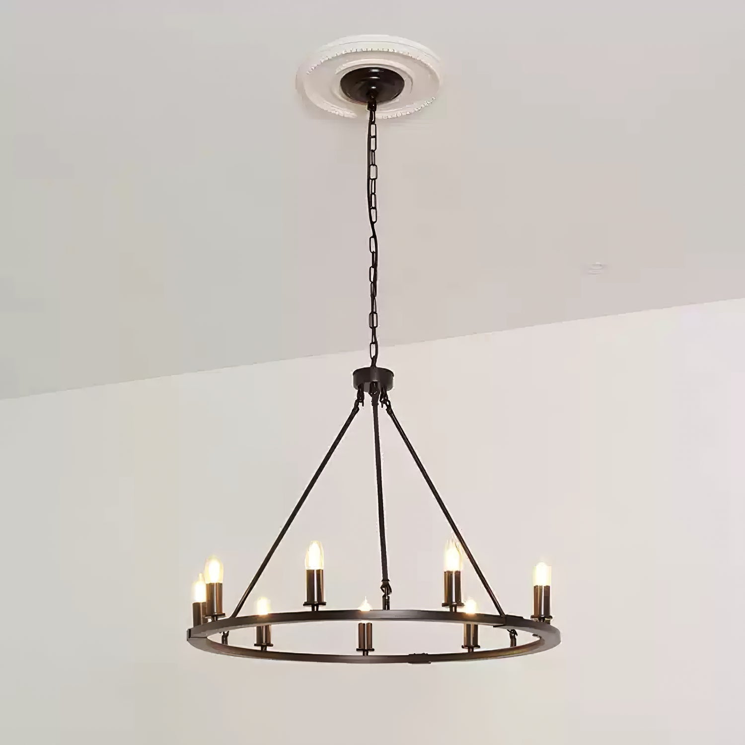 Isoran Industrial Iron Chandelier - Blowlighting