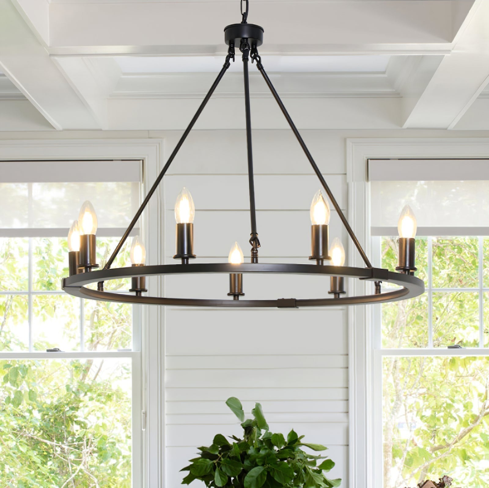 Isoran Industrial Iron Chandelier - Blowlighting